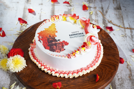 Rajyotsava Vanilla Cake