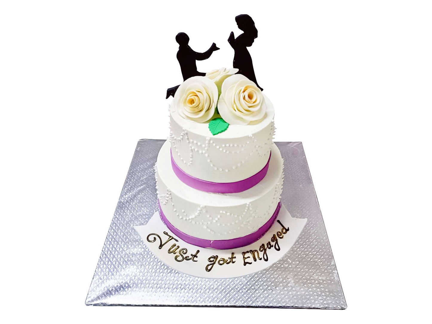 2 Tier Engagement Cake