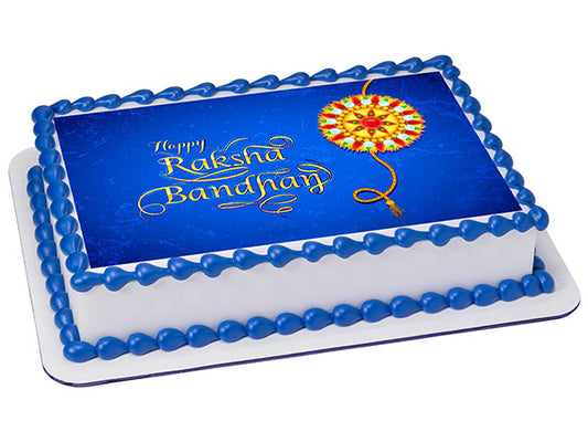 Raksha Bandhan Photocake Blue