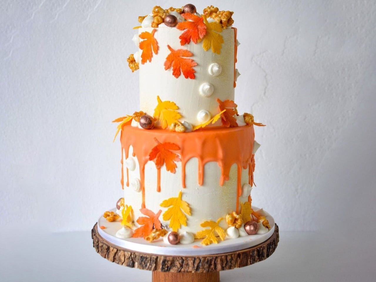 2 Tier Thanksgiving Custom Cake