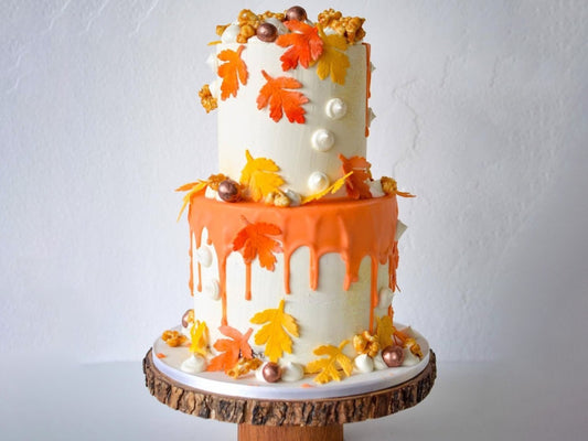 2 Tier Thanksgiving Custom Cake