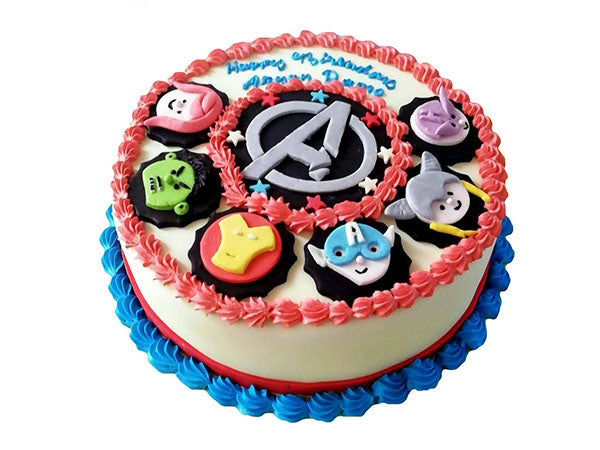 Avengers Theme Cake