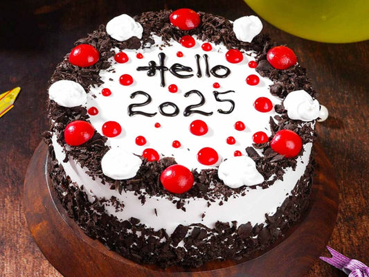 New Year 2025 Black Forest Cake