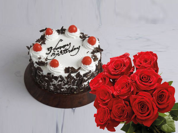 Blackforest Cake | 10 Roses Combo