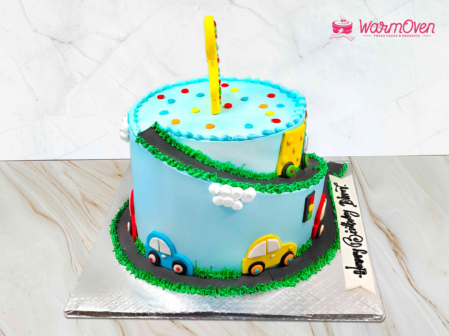 Car Theme Birthday Cake