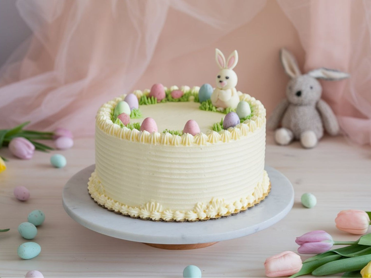 Classic Bunny Garden Cake