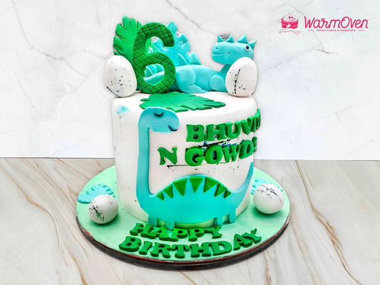 Dinosaur Theme Birthday Cake