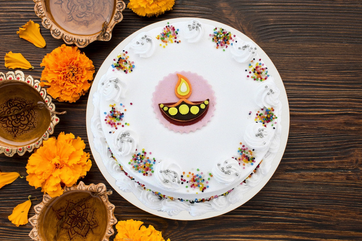 Diwali Vanilla Celebrations Cake