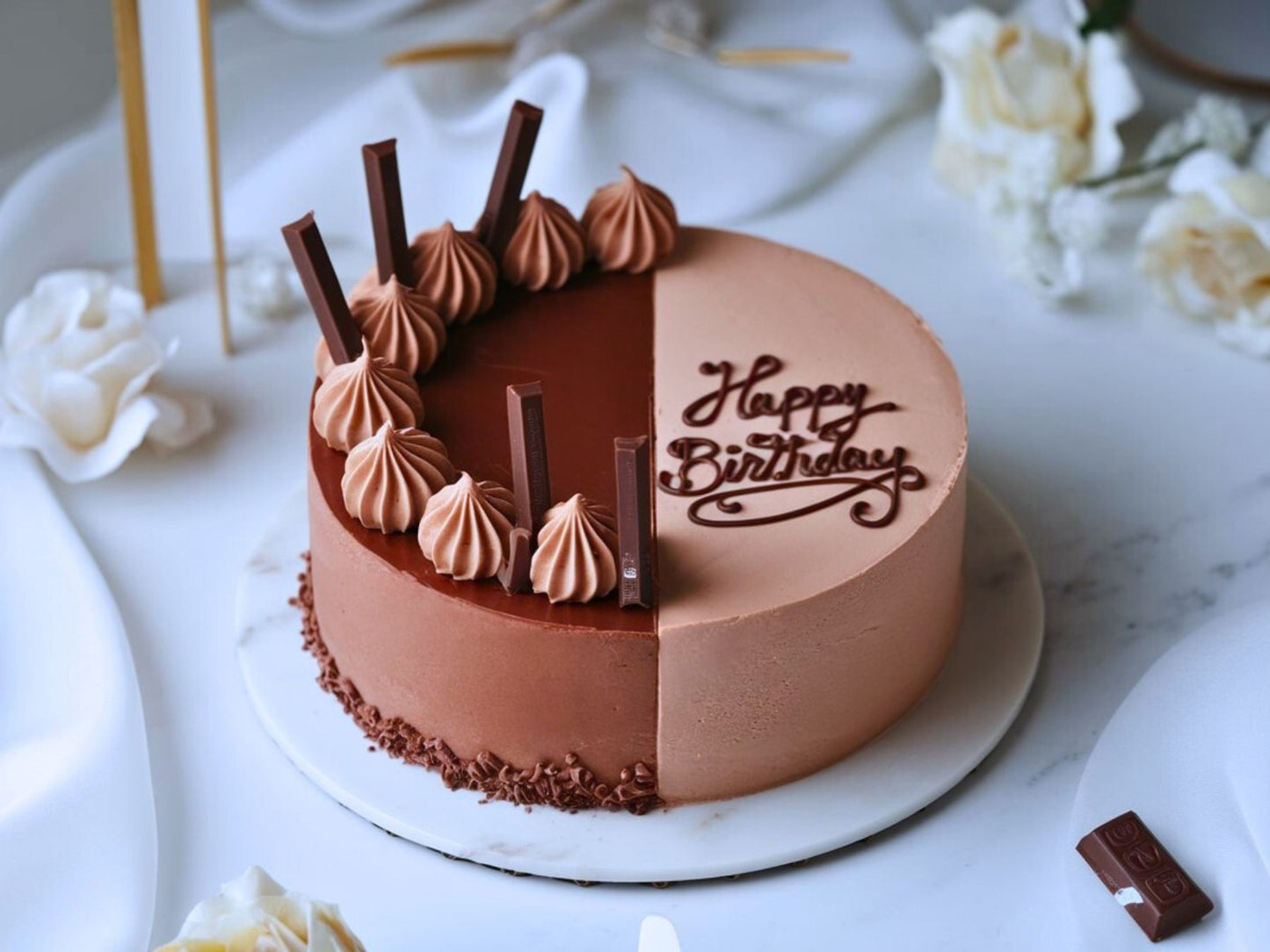 Dual Delight Chocolate Cake