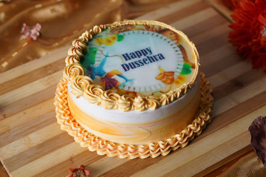 Dussehra Vanilla Photo Cake