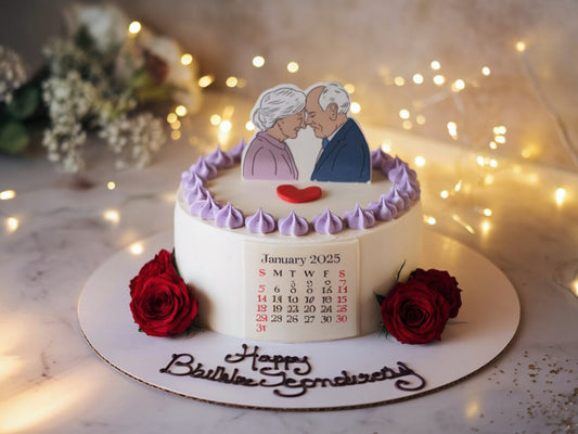 Everlasting Love Anniversary Cake