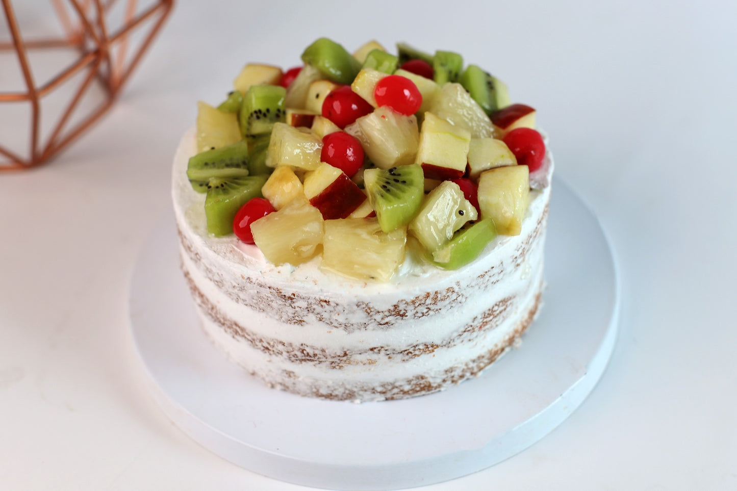 Naked Fresh Fruits Cake