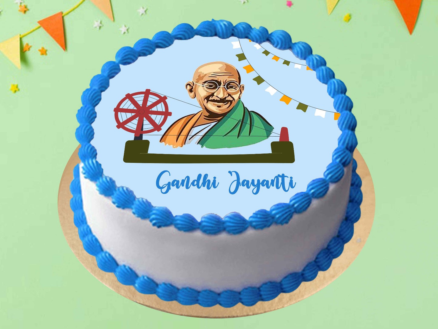 Gandhi Jayanti Photo Cake 1