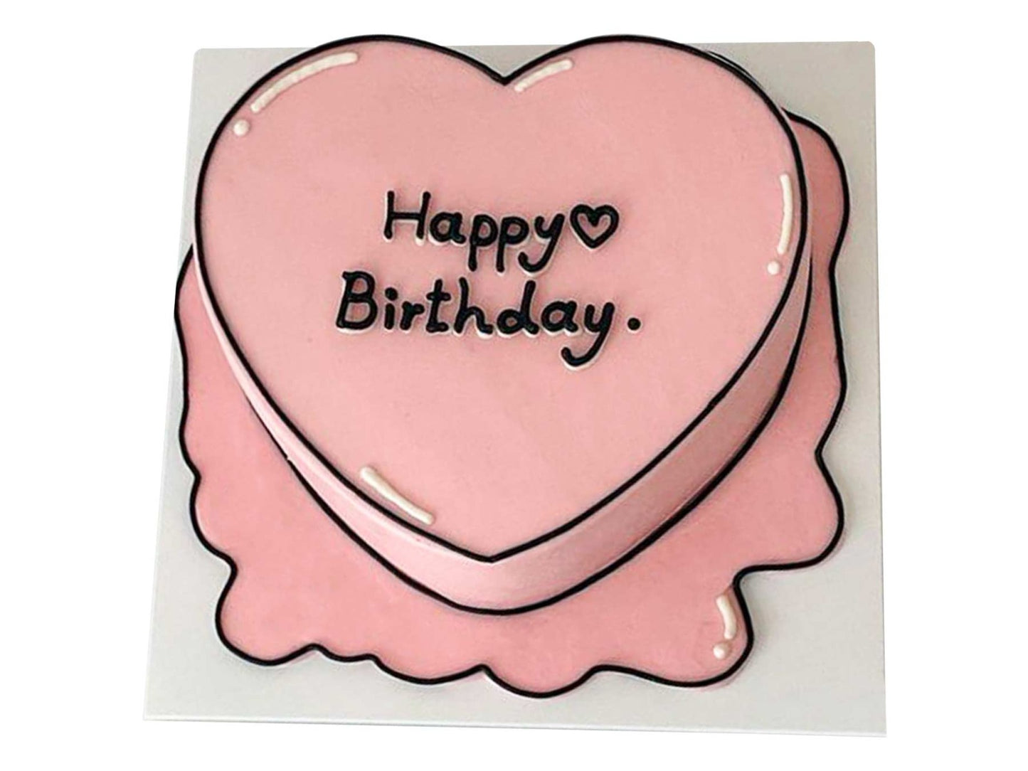 Heart Shape Comic Cake