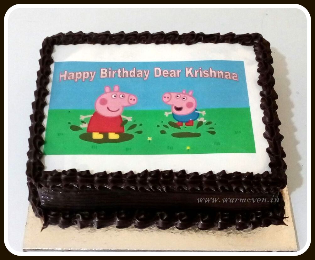 Peppa Pig Photo Cake