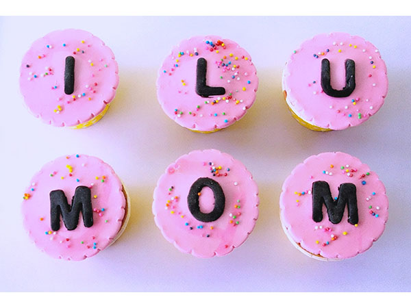 Designer Cupcakes - Customizable Letters