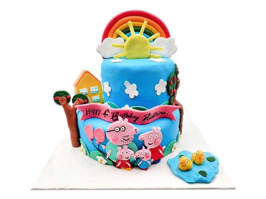 Peppa Pig 2-Tier Custom Cake