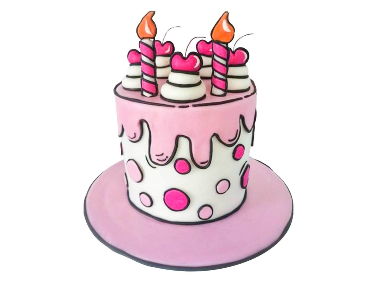 Pink Comic Cake