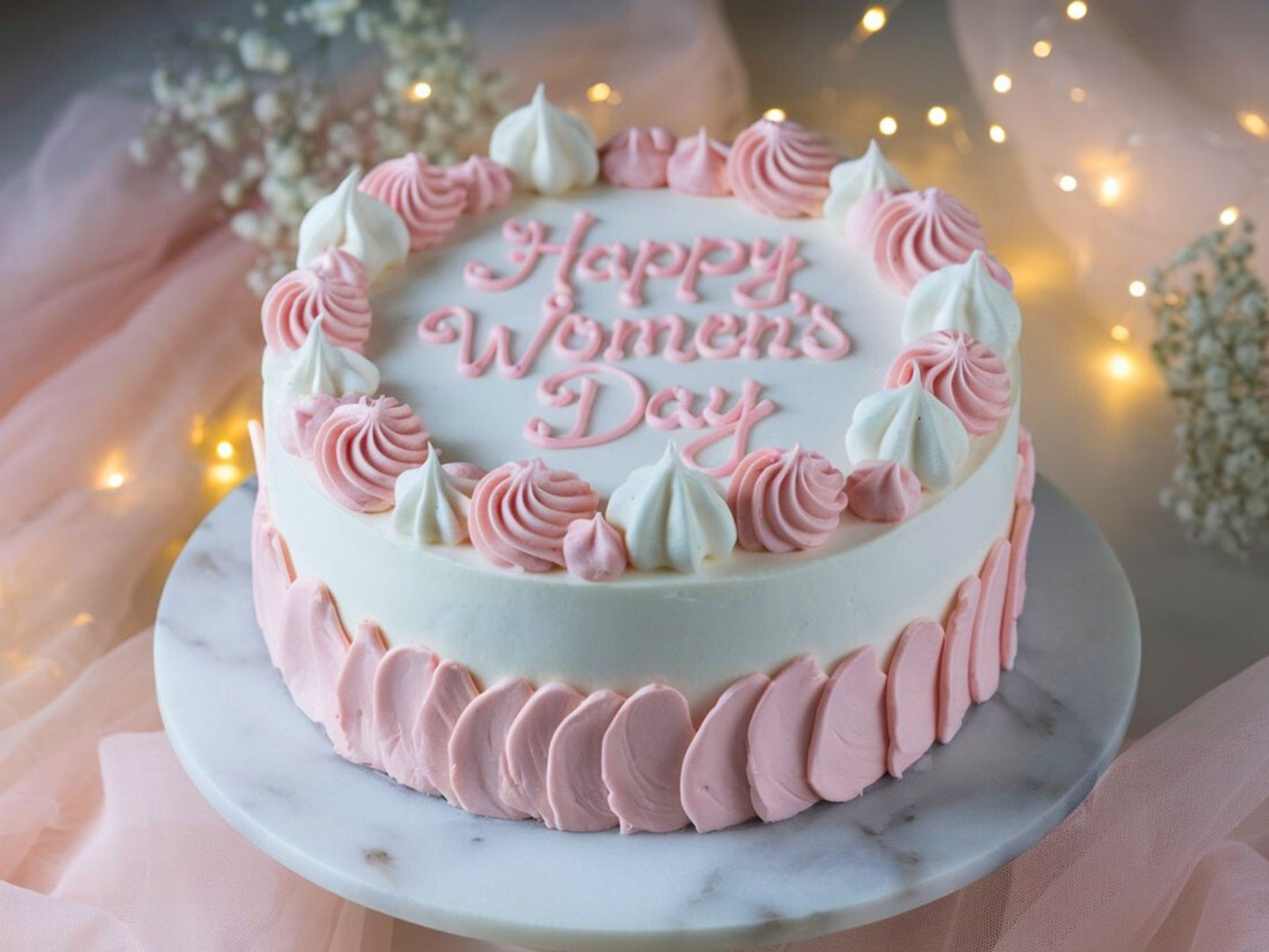Pink Delight Women’s Day Cake
