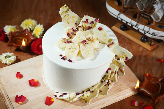 Rasgulla White Chocolate Cake