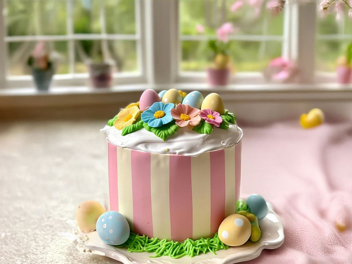 The Eggstravagant Bloom Cake