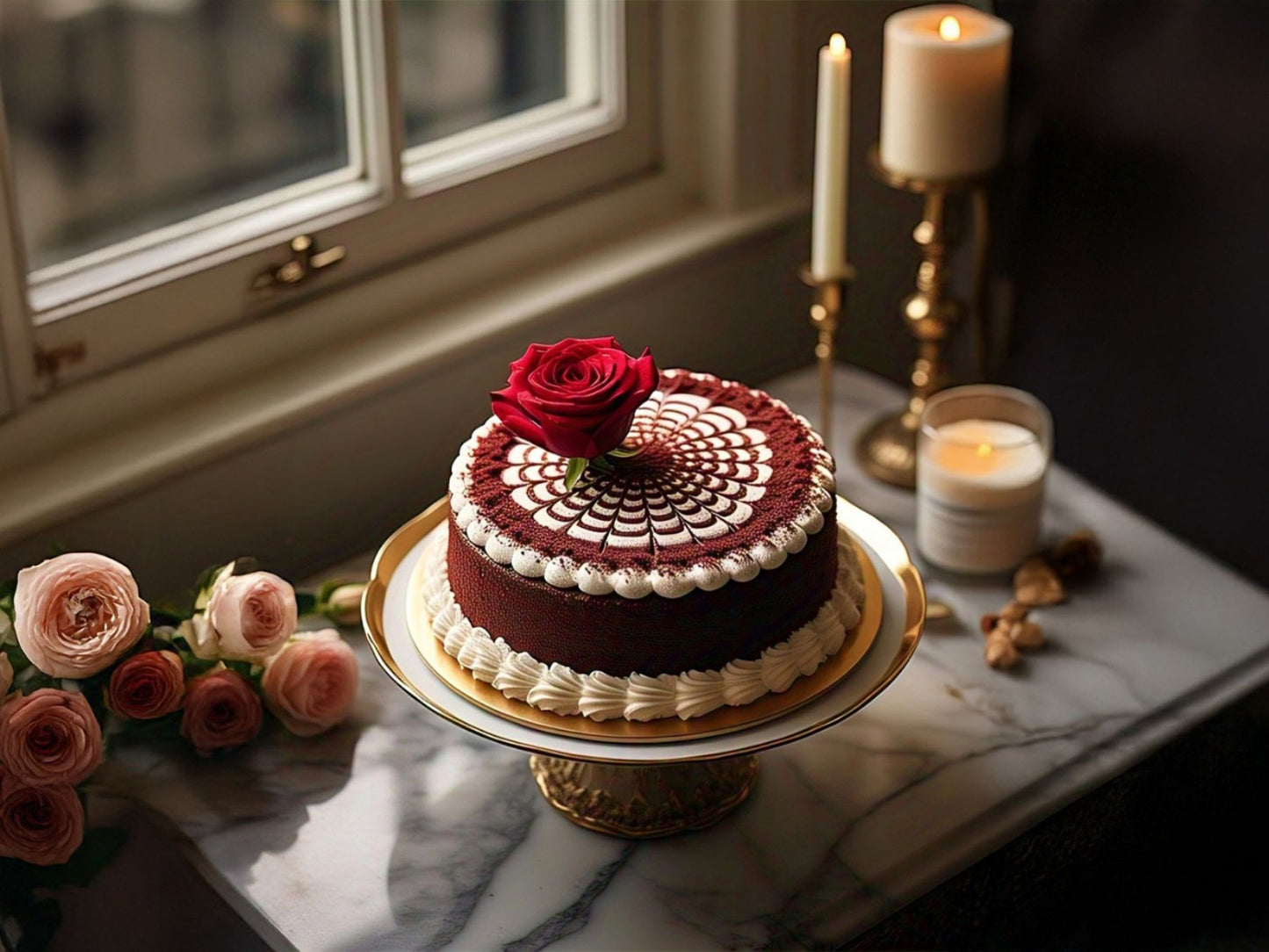 The Premium Rose Truffle Cake