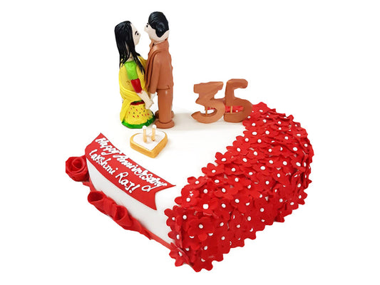 Cute Couple Anniversary Cake