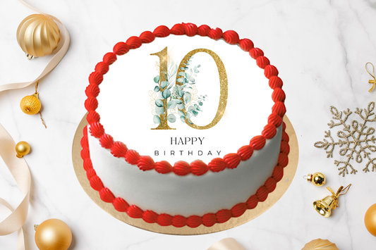 10th Birthday Photo Cake