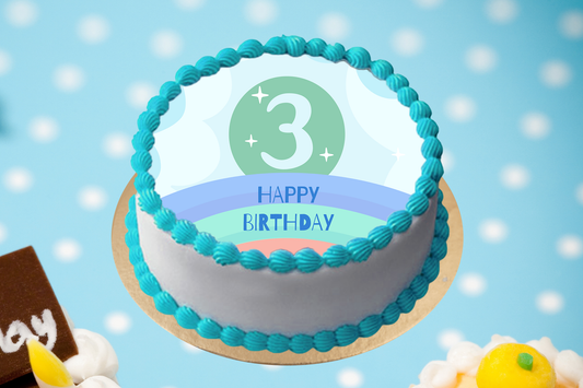 3rd Birthday Photo Cake