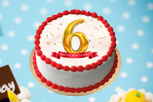 6th Birthday Photo Cake