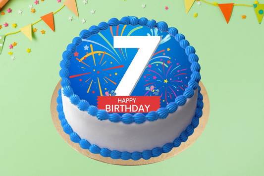 7th Birthday Photo Cake