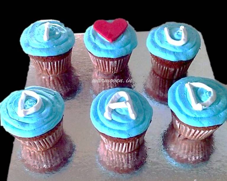 I Love You Dad cupcakes for Father's Day