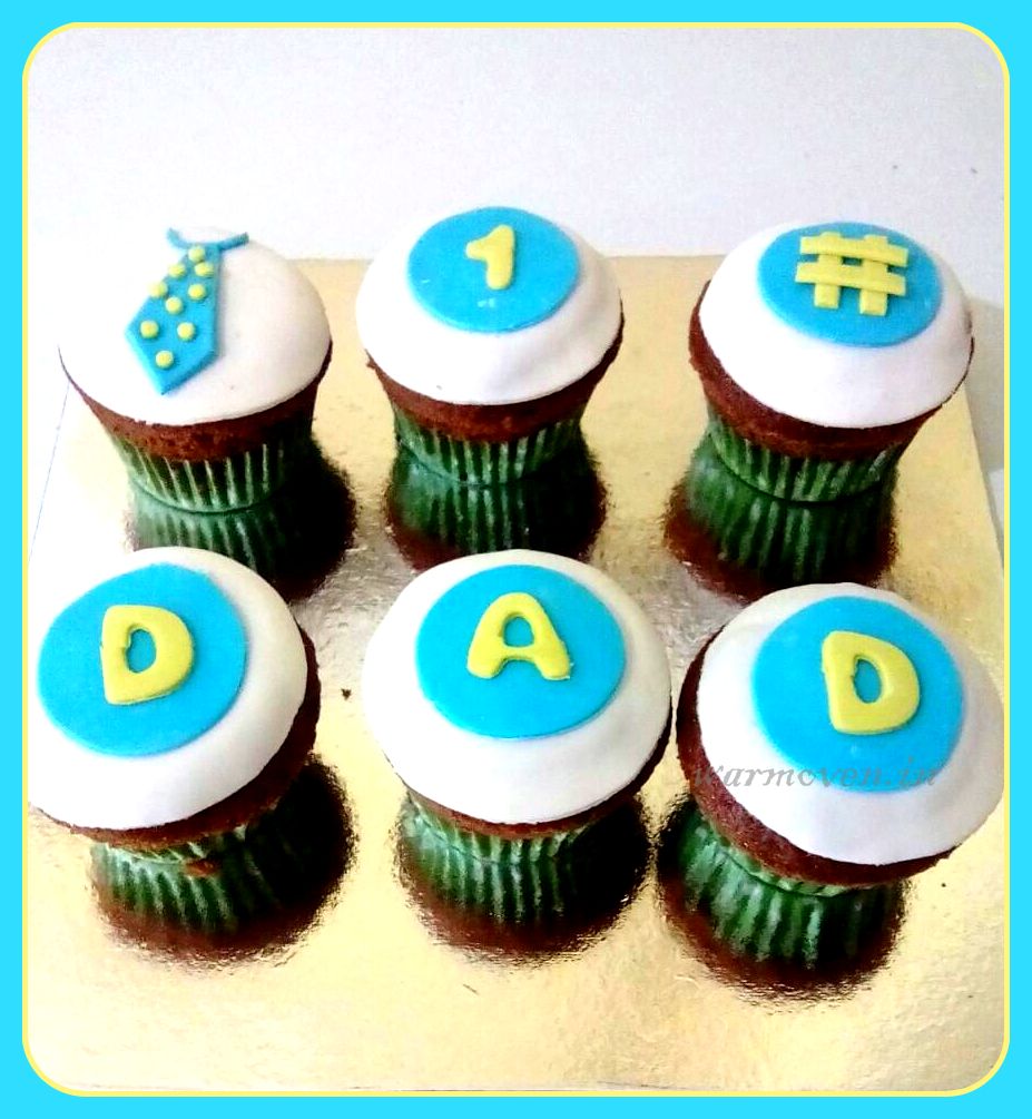 Number 1 Dad cupcakes for Father's Day