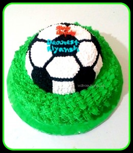 Football shaped cake