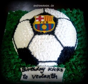 Football Shaped cake