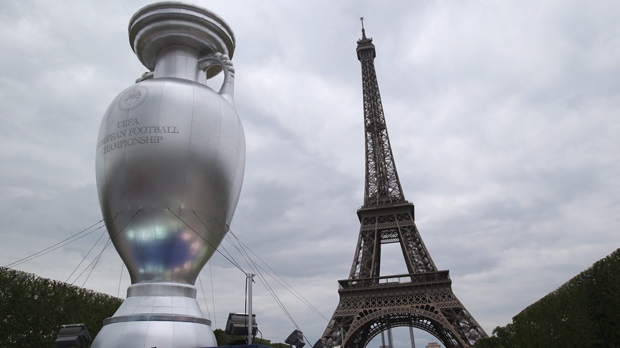 Replica of the UEFA 2016 trophy in the host country, France