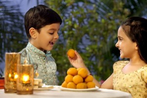 Sharing Diwali sweets