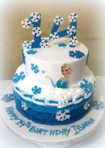 2 Tiered Frozen Themed Cake
