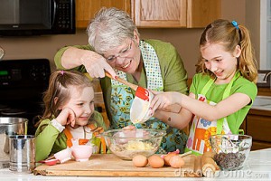 Baking at Christmas time is a family affair