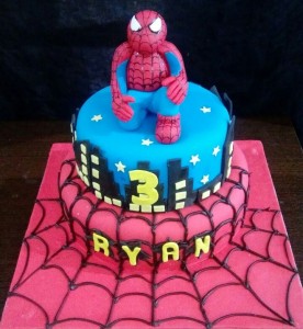 Tiered Spiderman Cake