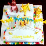 Animals First Birthday Cake Number Cake