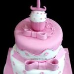 Cupcake Tiered First birthday cake