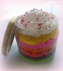 Holi Colorful Cake in a Jar