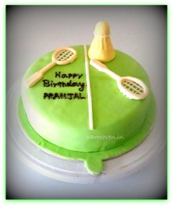 Sports Theme Cake - Badminton Themed Cake