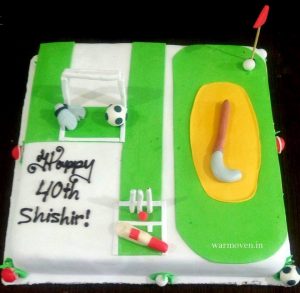 Goalkeeper Cricketer Golfer Cake