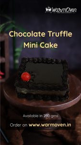 Chocolate Truffle Mini Cake, Women's Day Cake, Chocolate Truffle Cake, Home Delivery, Bangalore, WarmOven