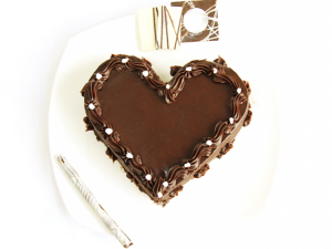 Heart Shaped Cake, Chocolate Truffle Cake