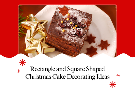 Rectangle and Square Shaped Christmas Cake Decorating Ideas
