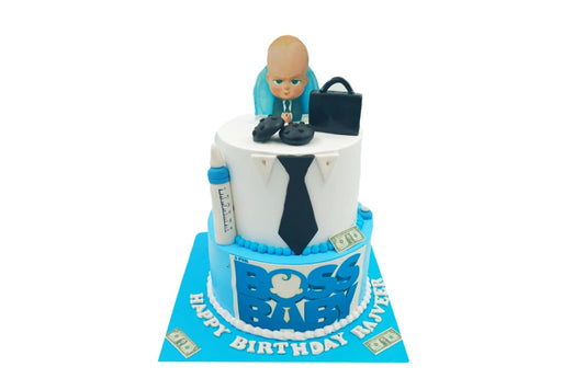 Boss Baby Boy 2 Tier Custom Cake