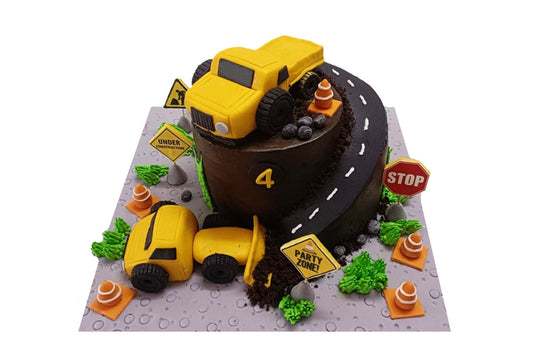 Construction Theme Custom Cake